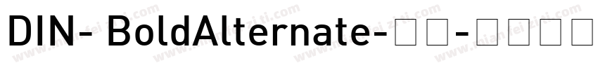 DIN- BoldAlternate-粗体字体转换